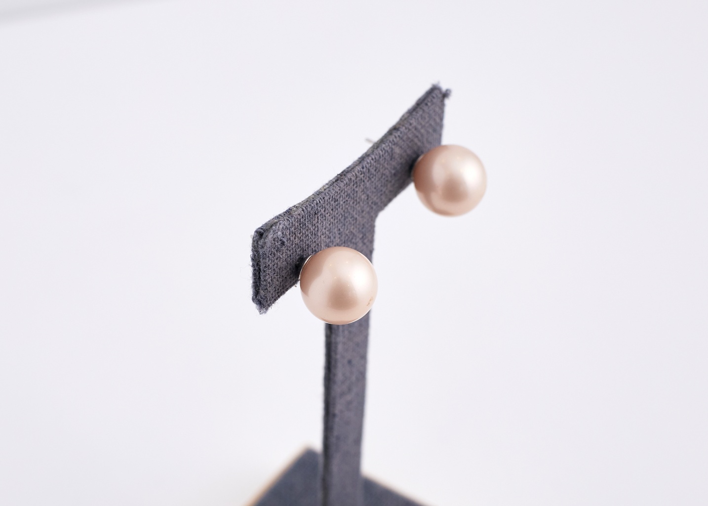 연핑크 핵진주 귀걸이 10mm
